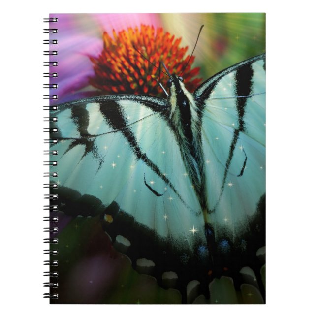 Cuaderno Hermosa mariposa turquesa (Frente)