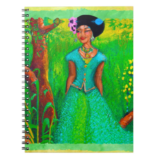 Cuaderno Hermosa mujer jamaiquina (Frente)