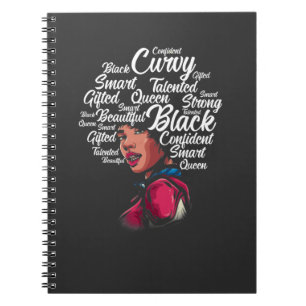 Cuaderno Hermosa mujer negra afroreina del cabello