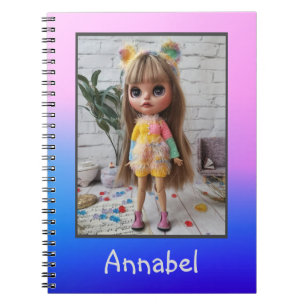 Cuaderno Hermosa muñeca Blythe ojos grandes moda elegante d