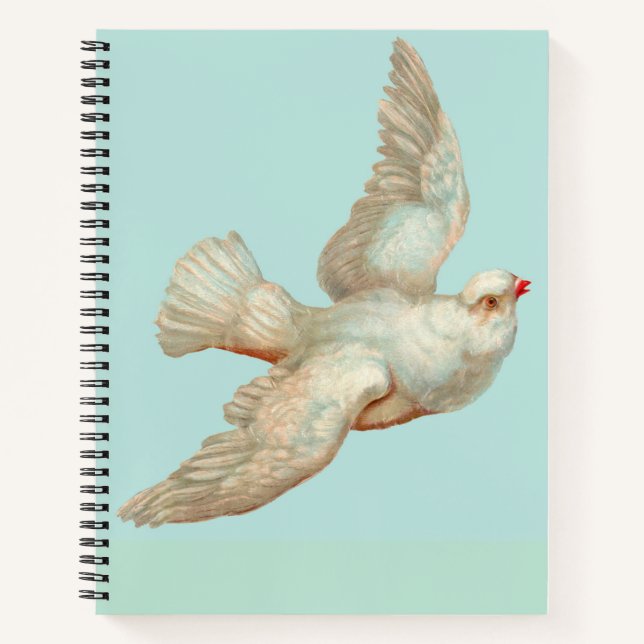 Cuaderno hermosa paloma blanca (Anverso)