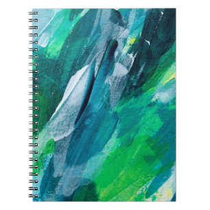 Cuaderno Hermosa pintura de medios mixtos. Pintado de mano