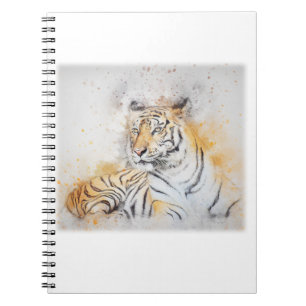 Cuaderno Hermosa pintura del tigre de Bengala