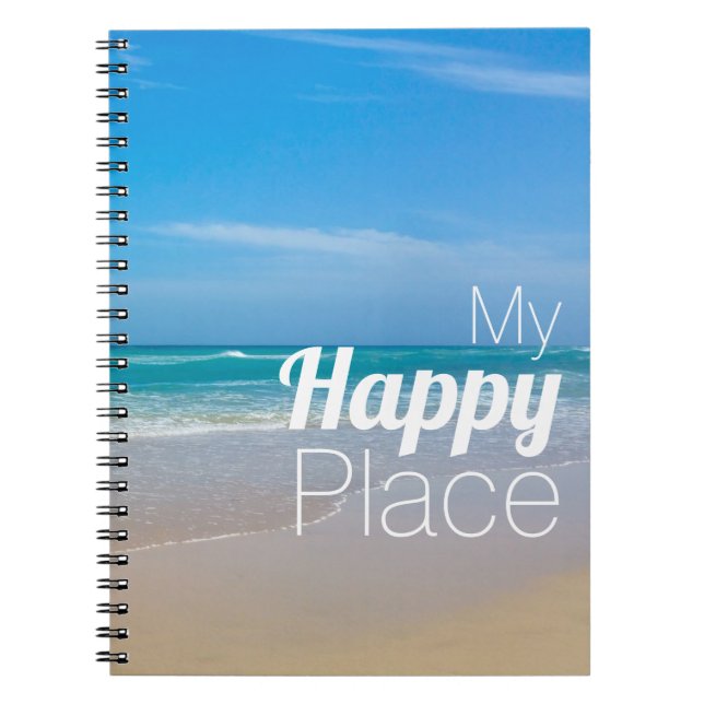 Cuaderno Hermosa playa tropical azul Inspiradora (Frente)