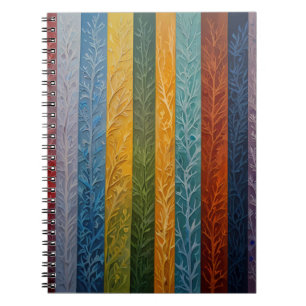 Cuaderno Hermosa plumas de hielo multicolor