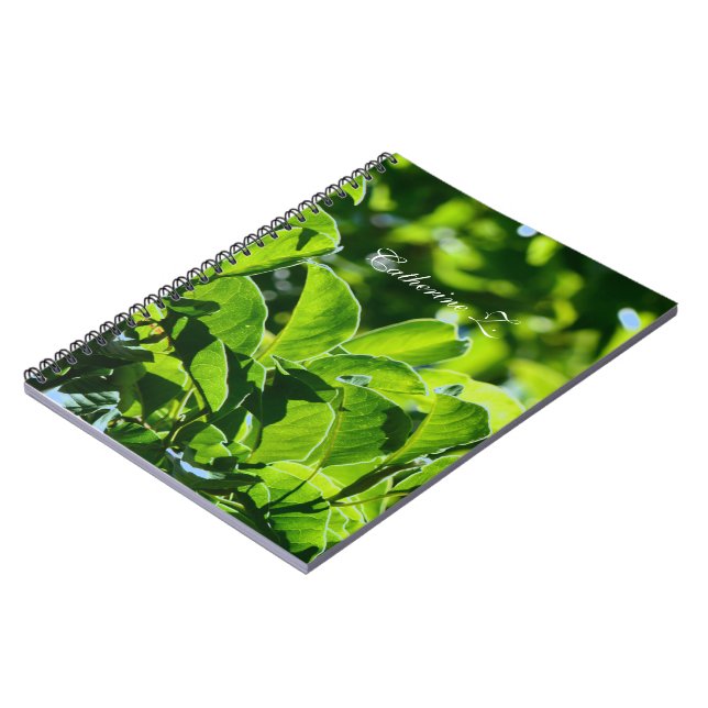 Cuaderno Hermosa primavera, hojas verdes de verano. Añadir  (Lado Izquierdo)