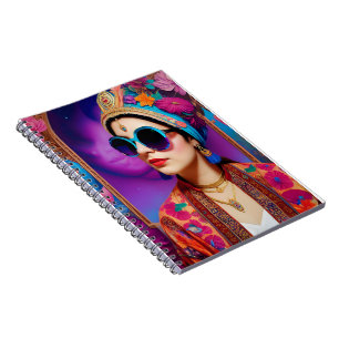 Cuaderno Hermosa princesa con gafas de sol