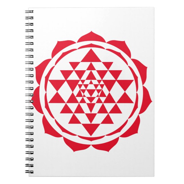 Cuaderno Hermosa Saraswati Yantra para el crecimiento y la  (Frente)