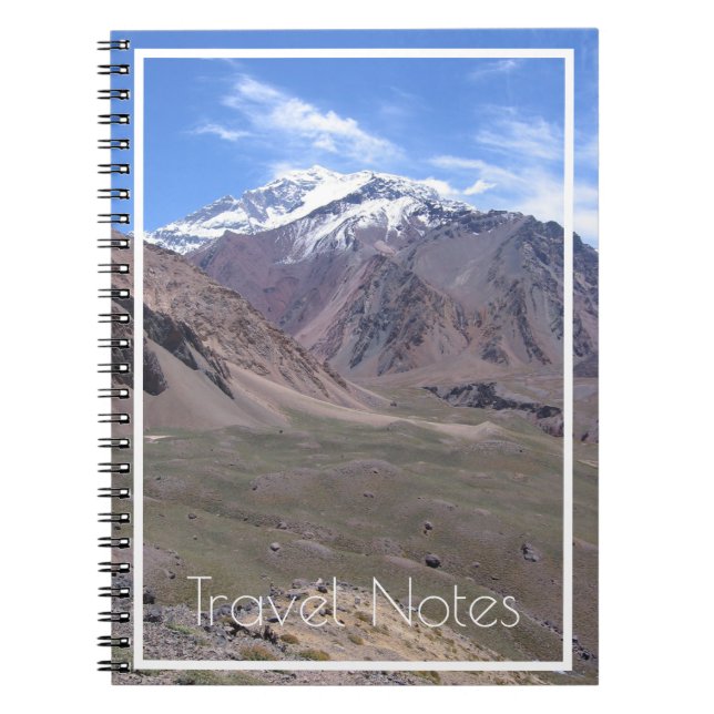 Cuaderno Hermosa vista del Parque Nacional Aconcagua, Argen (Frente)