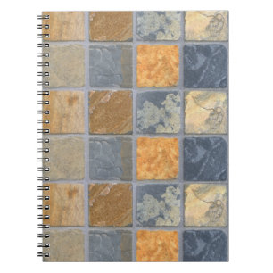 Cuaderno Hermosas baldosas de piedra coloridas en filas