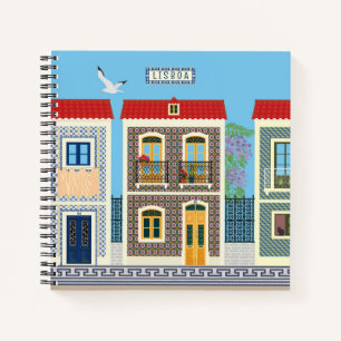Cuaderno Hermosas casas portuguesas con azulejos o azulejos