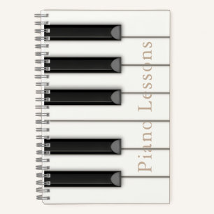 Cuaderno Hermosas claves de piano personalizadas 5.5x8.5