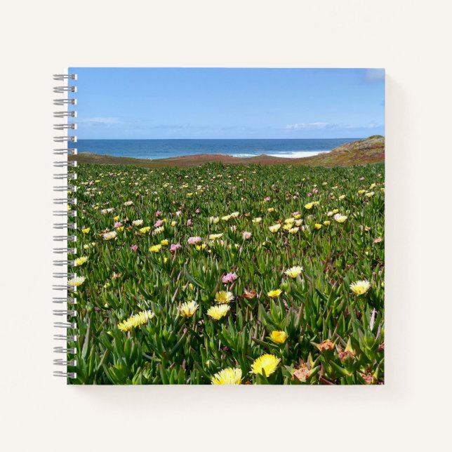 Cuaderno Hermosas flores costeras / foto de Ocean View (Anverso)