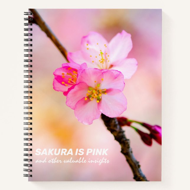 Cuaderno Hermosas flores de cerezo de Sakura (Anverso)