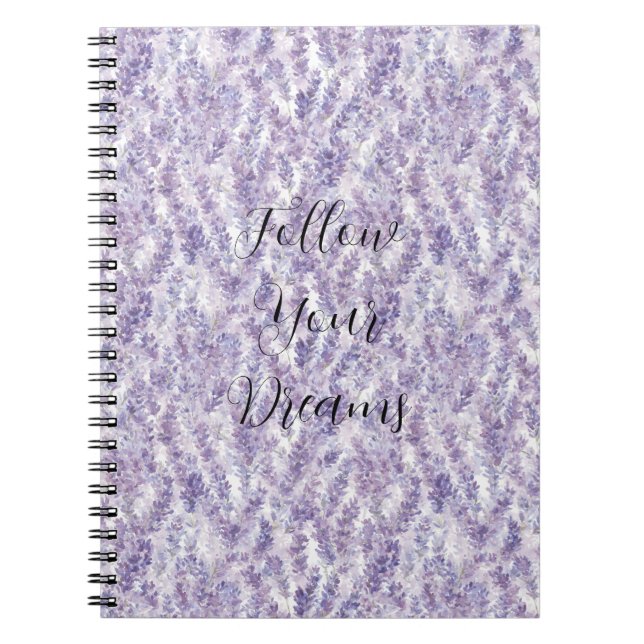 Cuaderno Hermosas Flores de Lavanda   (Frente)