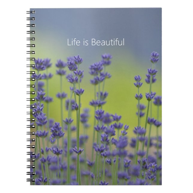 Cuaderno Hermosas Flores de Lavanda (mi fotografía) (Frente)