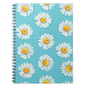 Cuaderno Hermosas flores de margarita sin fisuras