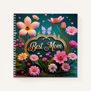 Cuaderno Hermosas flores del día de la madre de la glam
