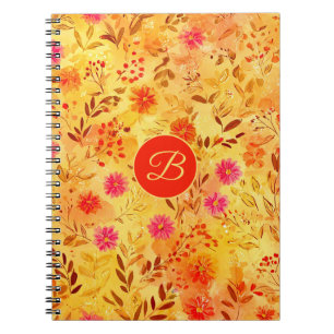 Cuaderno Hermosas Flores Silvestres Acuarela