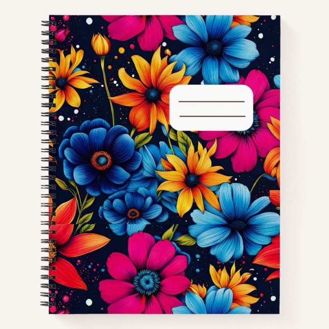 Cuaderno Hermosas flores y Rosas (Anverso)