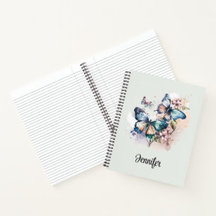 Cuaderno Hermosas mariposas y flores