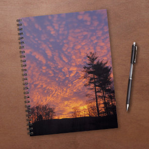 Cuaderno Hermosas nubes Naranja rosadas Sunrise Photo