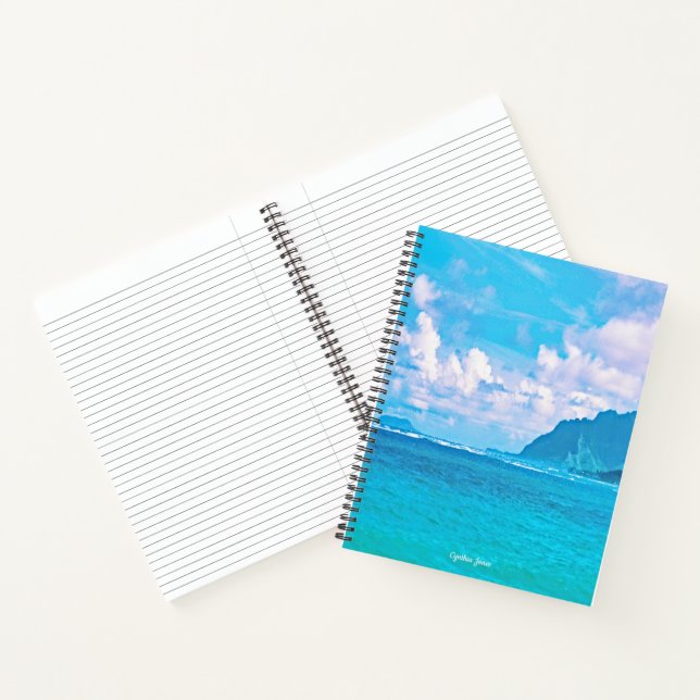 Cuaderno Hermosas olas de océano turquesa (Interior)