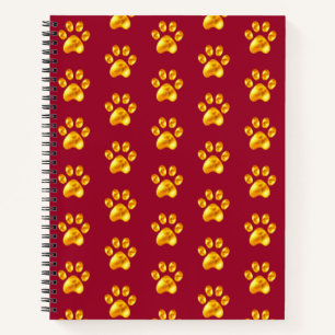 Cuaderno Hermosas patas doradas sobre granate