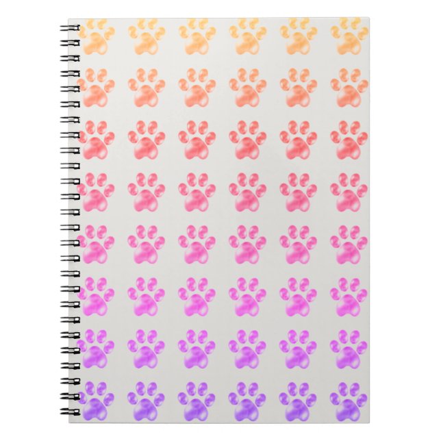 Cuaderno Hermosas patas pastel multicolores (Frente)