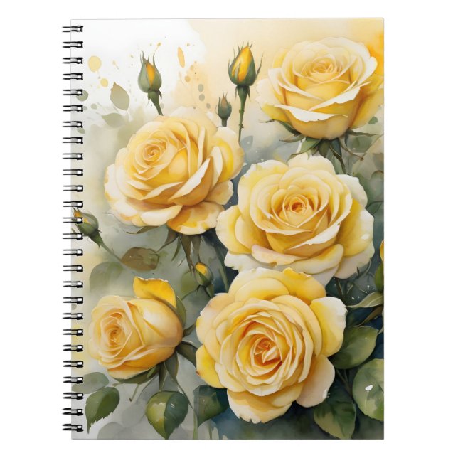 Cuaderno Hermosas rosas amarillas (Frente)