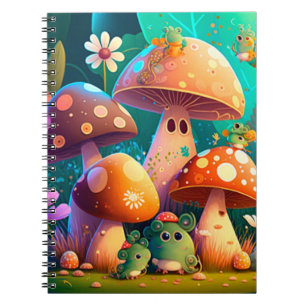 Cuaderno Hermosas setas verdes adorables para bebés