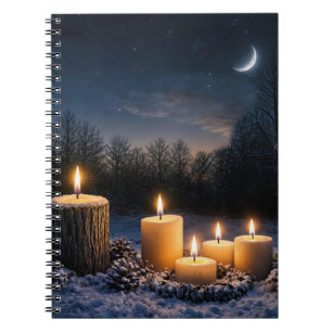 Cuaderno Hermosas Velas Místicas Diario Luna Creciente