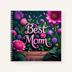 Cuaderno Hermosas y elegantes flores de la mejor mamá
