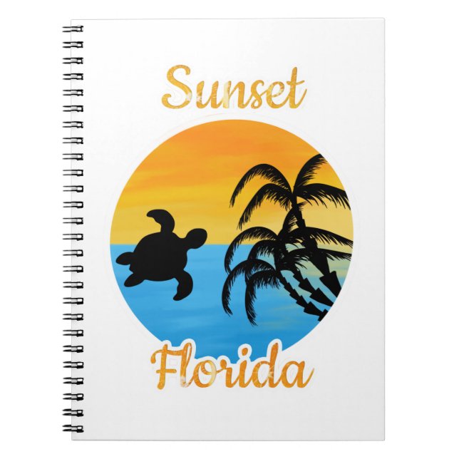 Cuaderno Hermoso atardecer en Florida    (Frente)