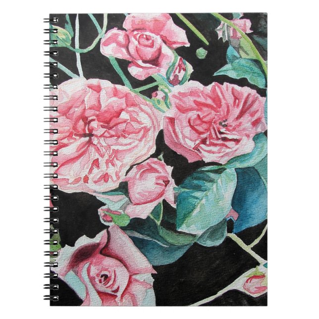 Cuaderno Hermoso bloc de notas rosado antiguo en blanco (Frente)