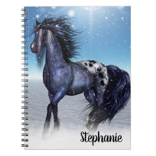 Cuaderno Hermoso caballo de invierno