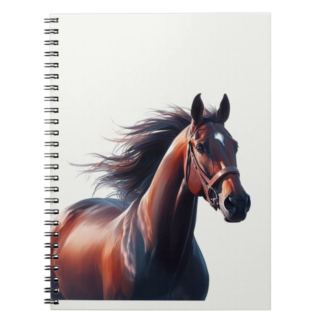 Cuaderno Hermoso Caballo Marrón Amante de los Caballos (Frente)