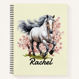 Cuaderno Hermoso caballo salvaje ruano