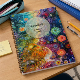 Cuaderno Hermoso Caprichoso Colorido De Regreso a la Escuel