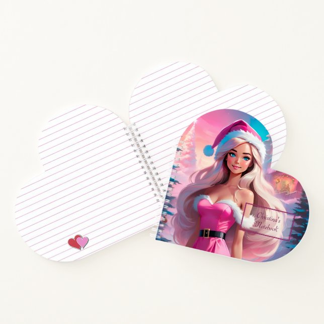 Cuaderno Hermoso Chica de Navidades rosados 01 (Interior)