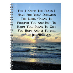 CUADERNO HERMOSO CIELO AZUL JEREMIAH 29:11 FOTO