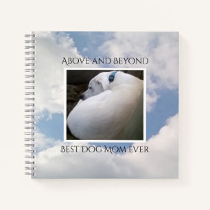 Cuaderno Hermoso cielo nublado Mejor Perro Mamá Calma Azul