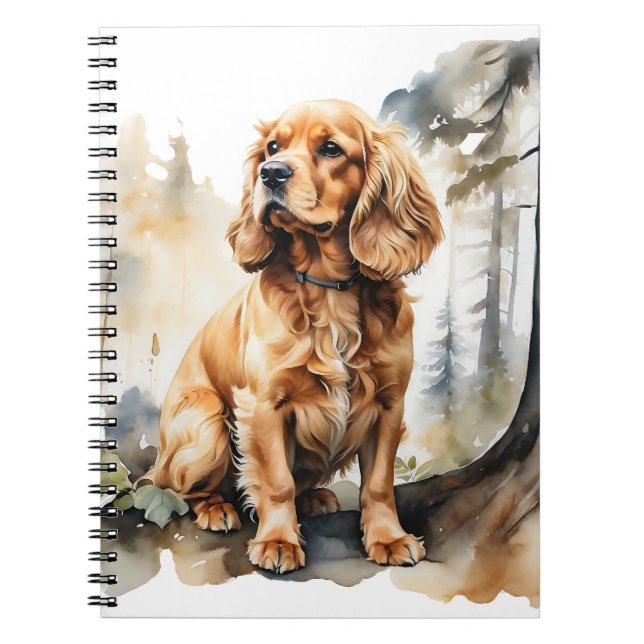 CUADERNO HERMOSO COCKER ROJO PERRO ESPAÑOL (Frente)
