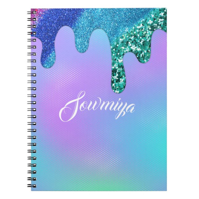 Cuaderno Hermoso color arcoiris personalizado (Frente)
