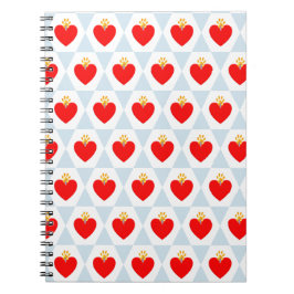 Cuaderno Hermoso corazón con patrón de pata