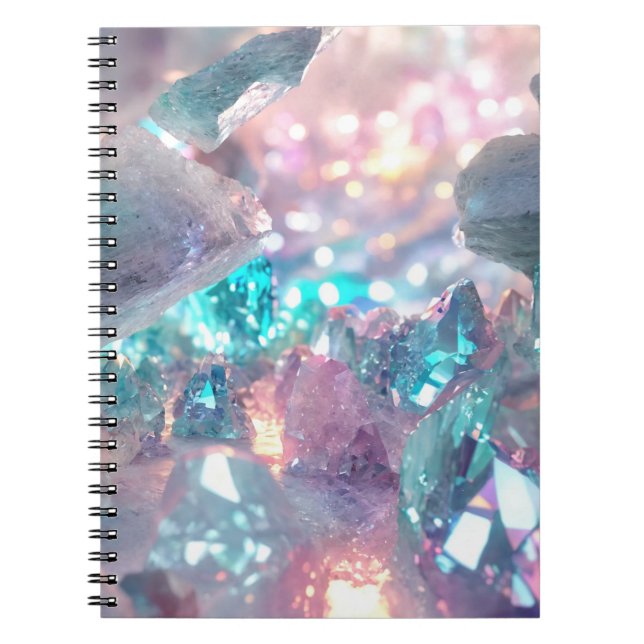 Cuaderno Hermoso cristal de cuarzo brillante (Frente)