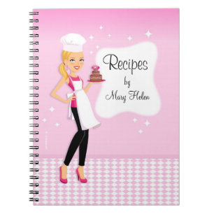 Cuaderno hermoso de Jounal de la receta del chica
