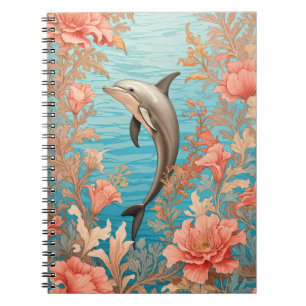 Cuaderno Hermoso delfín vintage 
