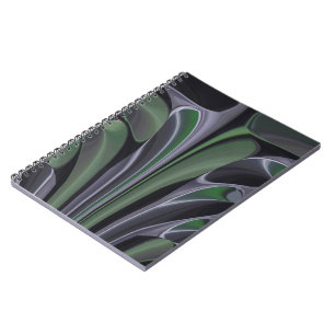 Cuaderno Hermoso diseño de arte textual de Aurora Verde