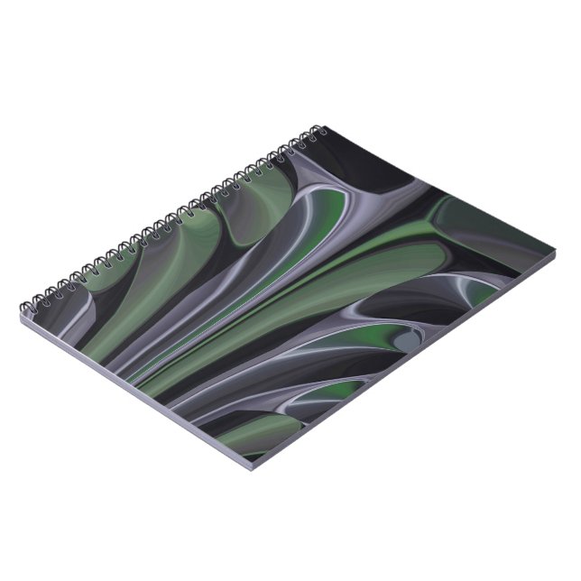 Cuaderno Hermoso diseño de arte textual de Aurora Verde (Lado Izquierdo)